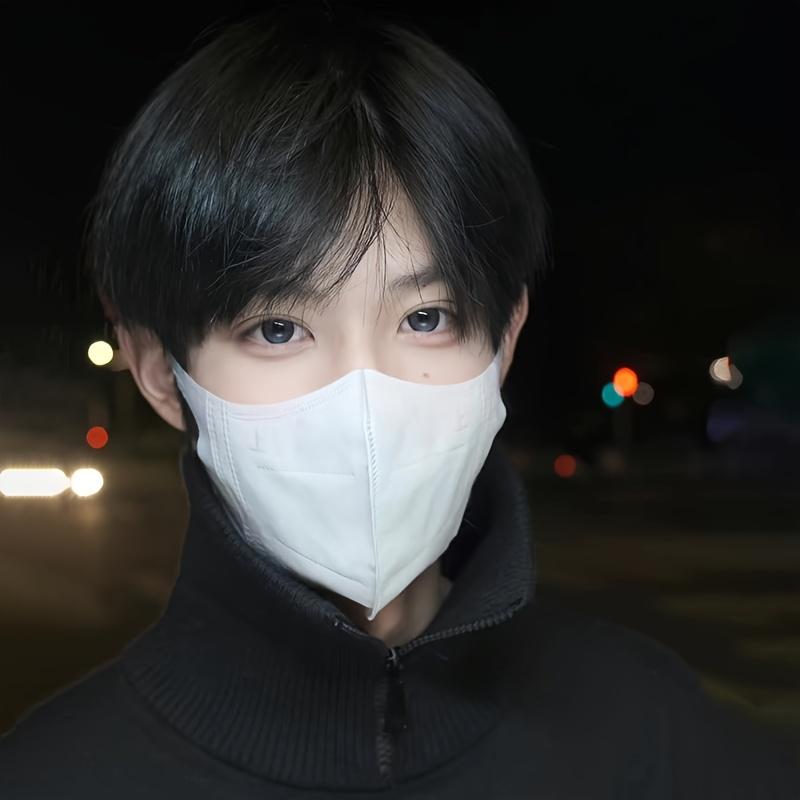 Men'S Wigs with Side Bangs That Can Be Straight Or Slanted, Short Hair, Made from High-Temperature Fiber, And Designed for Everyday Wear with a Look