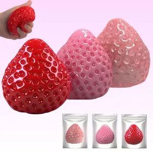 Giant Strawberry Squishy Toy Super Soft Stress ReliefFidget in Vibrant Red & Pink Colors for Fun Sensory PlayIdeal for All Ages