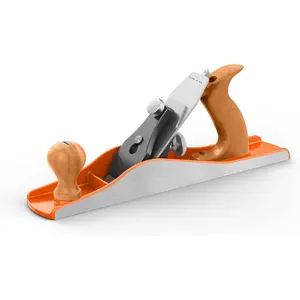 No.5 Wood Planer, Hand Planer for Woodworking, Jack Plane for Flattening, Smoothing - Professional Hand Plane with Ductile Iron Body, Adjustable Cutting Depth, Ergonomic Handle