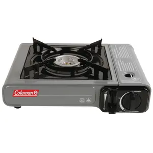 Coleman Tabletop Portable Butane Gas Camping Stove, 1 Burner, Gray COLEMAN