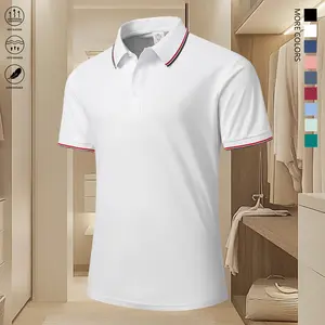 Men’s summer polo shirt, solid color, sporty casual short-sleeve men’s golf shirt, men’s summer clothing, men’s short-sleeve