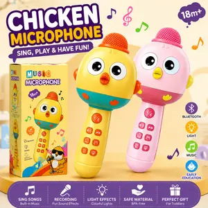 Kids Bluetooth Karaoke Speaker Toy, Cute Chicken Shaped Wireless Microphone with Voice Changing Function – Portable Singing Player for Toddlers, Perfect Children’s Day Gift, Fun Gifts, Little Gifts for Girls & Cute Girly Gifts