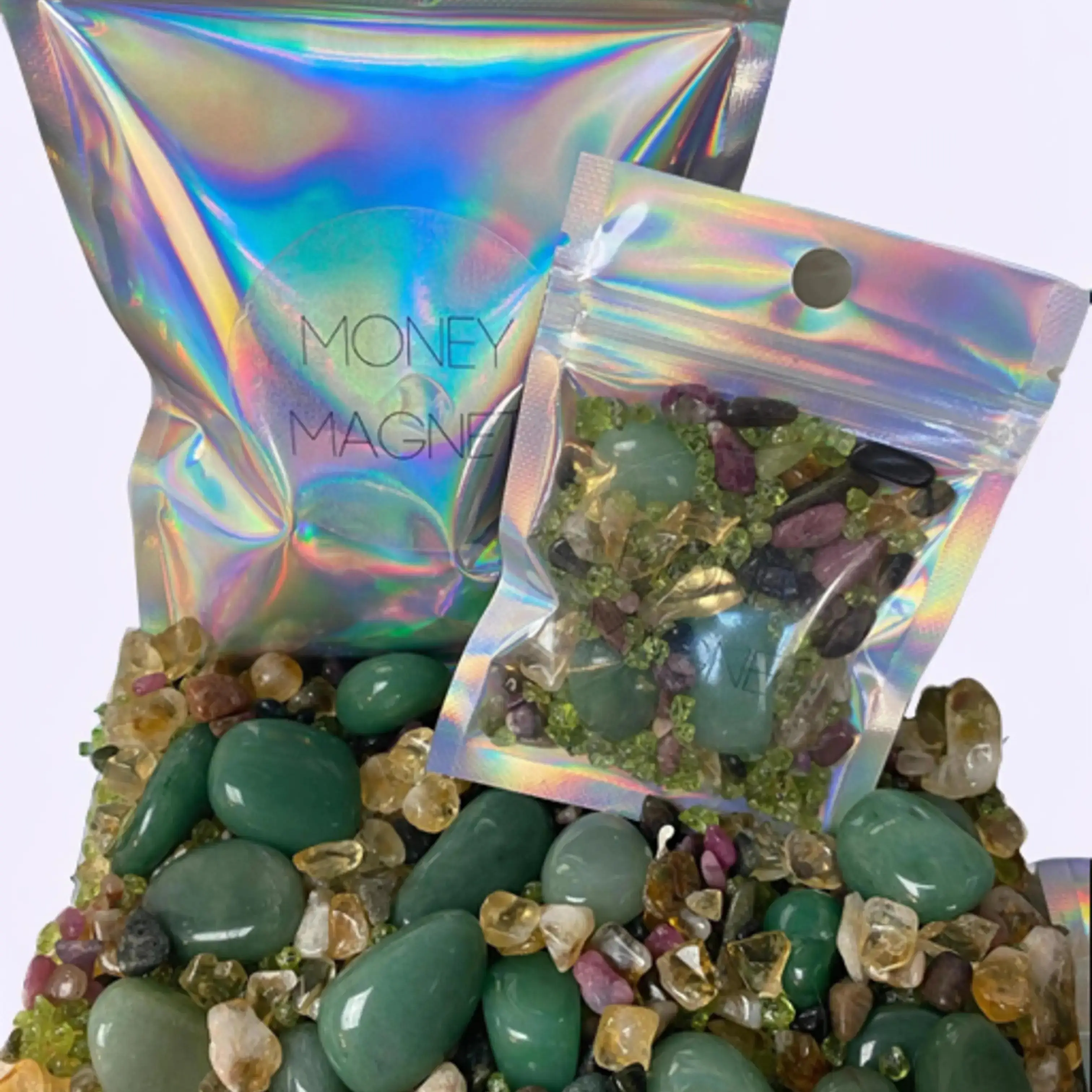 Cozy Coven Money Magnet Crystal Confetti Spell Jars Money Manifesting