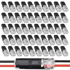 Double-Wire Plug-in Connectors with Lock Buckle - Quick Connect Fasteners for LED Strip Lights DIY Crafting Low Voltage Decor Model Kits