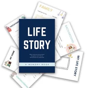 Life Story Memorial Photo Album, Personal Memory Book, Life Story Keepsake, Perfect for Family Memories, Elegant Design