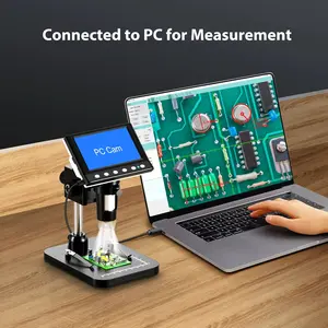 Hayve 4.3'' Digital Microscope 1000X Coin Microscope 1080P Video Microscope for Adult Soldering Microscope With 8 LEDs , PC View