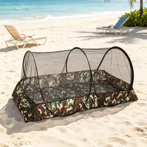 Portable Mosquito Net for Dorm Students, Foldable Full Body Mosquito Protection, Outdoor Camping, No Installation Required, All over Print