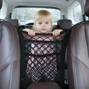 Car seat storage net pocket, car protective barrier net isolation storage net, backrest storage bag, child proof car Childproof Shield Ride Drive Safety