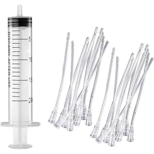 20ml Baby Bird Feeding Syringe Set Pet Parrot Milk Feeding Syringe with Tubes Measuring Tools for Pet Feeding Scientific Industrial Labs