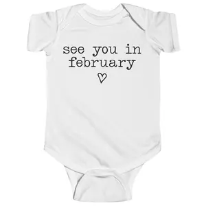 See You In February Onesie - Pregnancy Announcement Onesie - Baby Announcement Bodysuit - Simple Baby Onesie