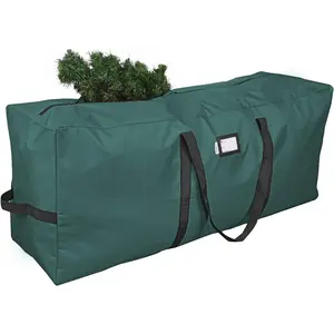 Christmas Tree Storage Bag | Fits Up to 9 Ft. Tall Disassembled Tree | 25" Height X 20" Wide X 65" Long | Durable 600D Oxford Material | Heavy Duty Xmas Storage Container (Green)