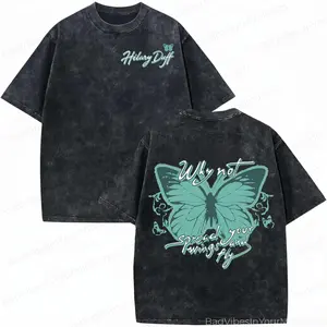 Why Not Spread Your Wings And Fly Wash Shirt, Hilary Duff Tour Comfort Color Shirts, The Lucky Me Tour T-Shirt