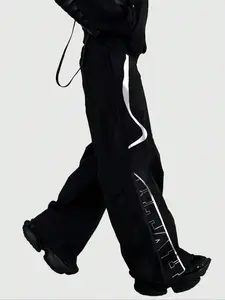 Men's Regular Fit Letter Print Tracksuit Pants, Casual Comfy Breathable Jogger Pants, Sweatpants for Daily Wear, Fashion Men's Bottoms for All Seasons