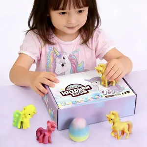 6 Pack Hatching Growing Unicorn Eggs Rainbow Colorful Eggs with 6 Unique Unicorns for Safe Fun & Magical Transformation – Perfect for Christmas & Birthday Gifts, Great for Outdoor Play in Gardens, Backyards, Pools & Parties