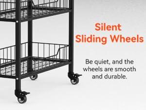 Commercial 5 Tier Freestanding Retail Display Rack for Snacks and Candy, Heavy Duty Q235 Steel Chip Stand with Sliding Baskets, 360° Rotating Silent Wheels, 4 Foot Pads & 10 Price Tags