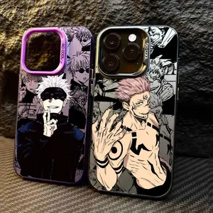 Gojo Satoru Purple Frame Case, Anime Manga Background Aesthetic For iPhone 17 16 15 14 13 12 11 Pro Max Air