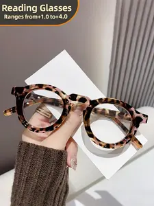 Women's Retro Round Reading Glasses Interchangeable Strength (+1.0-+4.0) with Spring Hinges, Lightweight Frame for Presbyopia, Computer & Book Reading, & Vision,christmas gifts, Reading Eyeglasses