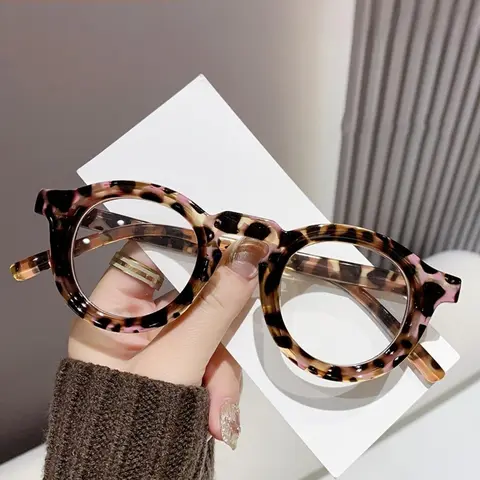 Women's Retro Round Reading Glasses Interchangeable Strength (+1.0-+4.0) with Spring Hinges, Lightweight Frame for Presbyopia, Computer & Book Reading, & Vision,christmas gifts, Reading Eyewear, Reading Eyeglasses