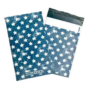 SomeFinn Distressed Stars 6x9 Biodegradable Poly Mailers 100 Count - Tear Proof, Waterproof, Durable, 5.5mil Thickness, Eco-Friendly Shipping Solution shipping bag poly mailer