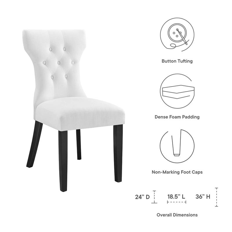 Modway Silhouette Dining Side Chair in White