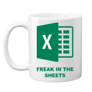 Freak In The Sheets Mug, Funny Excel Mug, Funny Accountant Gift, Spreadsheet Mug, Funny Accountant Christmas Gift, Accountant Mug, 11 15oz Ceramic Cup