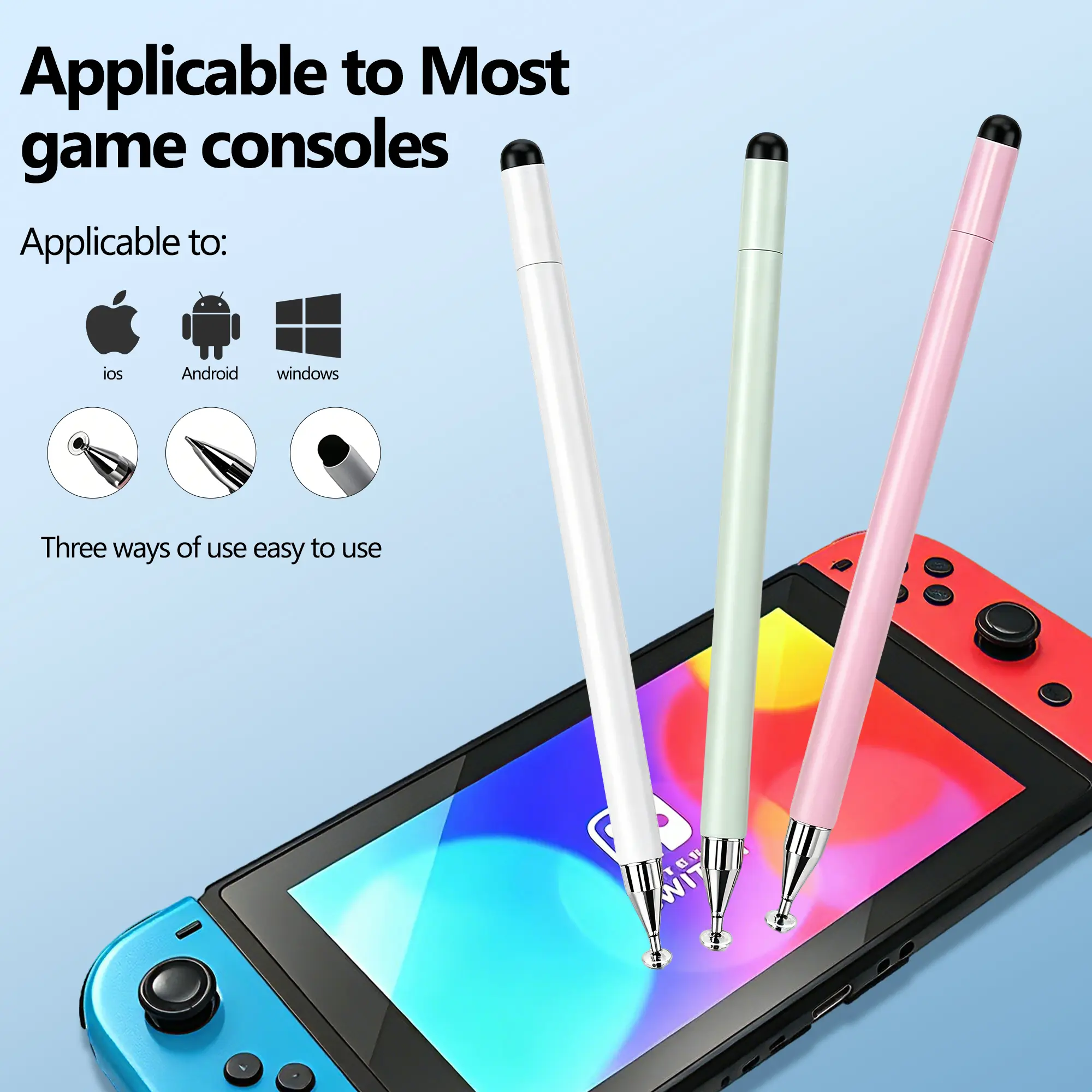 Stylus Pens for Touchscreen,1 Pack High Sensitivity & Precision Magnetic Disc Stylus Pen Applicable to iPad/Apple/iPhone/Samsung/Android All Capacitive Touch Screen Computer Tablet BackToSchool