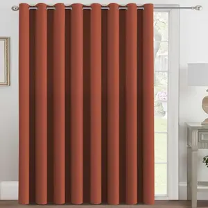 H.VERSAILTEX Blackout Patio Curtains for Sliding Door Extral Wide Blackout Curtain Panels Thermal Insulated Room Divider - Grommet Top