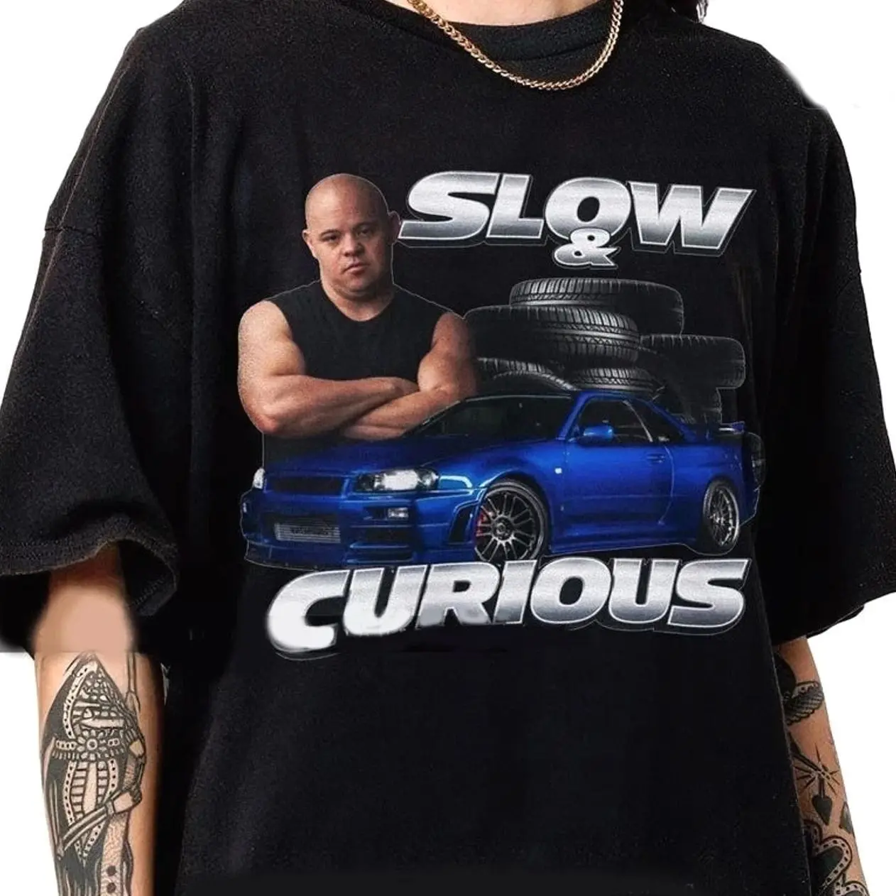 Slow and Curious Car Movie Parody street racing t-shirt I3Z