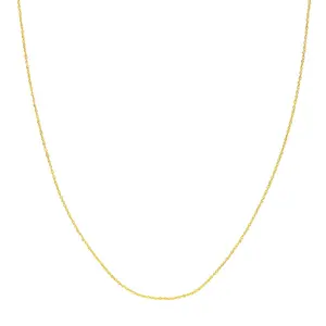 212 Main UBS016007307-14Y-18 14K 1.15 mm Sparkle Singapore Chain with Lobster Lock