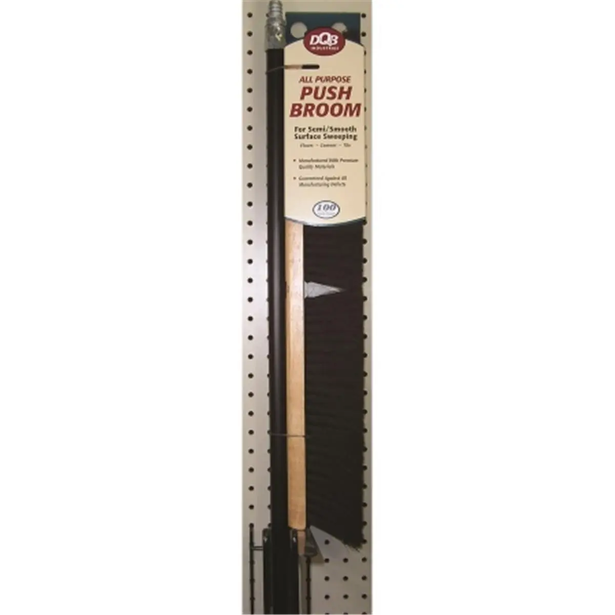212 MAIN 24 in All-Purpose Garage Floor Sweeping Broom - Steel Handle, Smooth Handling, Tampico Fiber Bristles, Black, House Cleaning Tools
