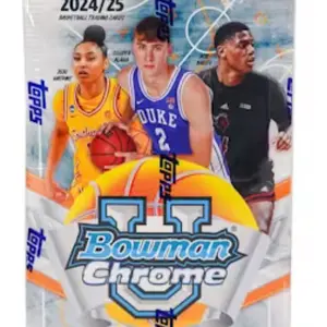 1 (ONE) Single Pack 2024-25 Bowman University Chrome Basketball Hobby Box Pack
