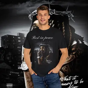 King Von T-Shirt, Rap Music Fan Tee, Hip Hop Graphic Shirt, Urban Streetwear Top, Unisex Garment-Dyed Tee