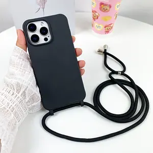 Liquid Phone Case with Crossbody Necklace Strap, Fits iPhone 7/8/x/XS/XR/XS Max/11/12/13/14/15/16/17 Pro Max, Perfect Gift for Couples, Crossbody Lanyard, Mobile Phone Lanyard
