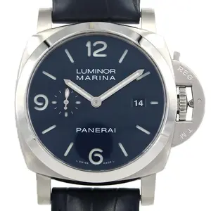 Pre-owned panerai Stainless Small Leather Goods Luminor Marina Steel Automatic