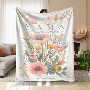 Mom Woven Blanket, Mothers Day Gift, Custom Grandma Blanket