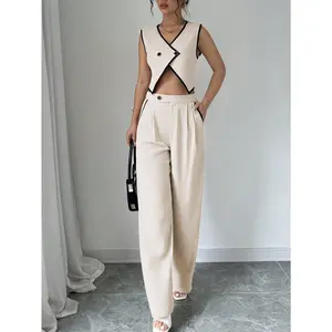 American retro female slim slim pants casual Elegant Bottoms Fabric Knitted Polyester teacher outfits 6 pack pants women interview outfits vacation outfits women cargo shorts teacher pants tiktok  activewear go  clam  dep cargo  pants jean uniqlo