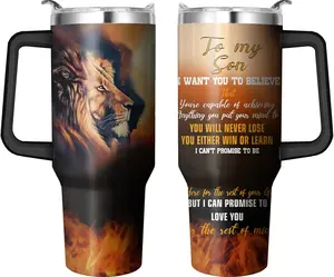 40 Oz Son Tumblers Gift from Mom/Dad, To My Son Cup Gifts Fathers Day for Adult Son, Gifts for Son from Mother/Father Coffee Mug, Birthday Gift Ideas for Son