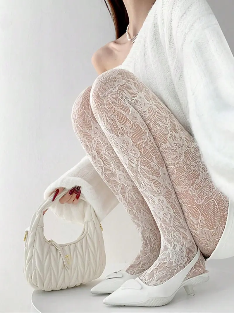white fishnet stocking - TikTok Shop
