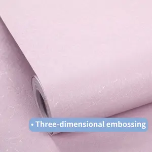 Linen Textured Peel & Stick Wallpaper, 3D Fabric Look Self-adhesive Wall Covering, Easy Install Removable Waterproof DIY Wall Paper for Home Makeover