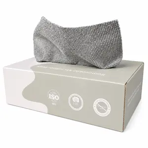 Drawer-type cleaning cloth rolls, non-fibrous and reusable kitchen, bathroom and multi-surface cleaning wipes