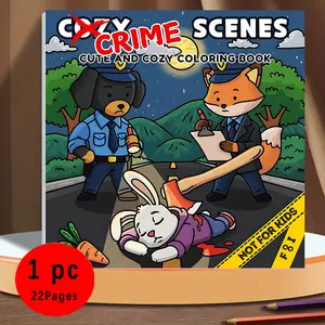 Crime Scenes Cute Cozy Coloring Book | 120G Thick Paper 22 Pages, No Bleed, Easy to Color for Adults & Teens, Dark Humor Stress Relief, Dark Theme #ColoringBook #CrimeColoring #CozyVibes #KawaiiColoring #NoBleedColoring #TikTokMadeMeBuyIt #DarkAesthetic