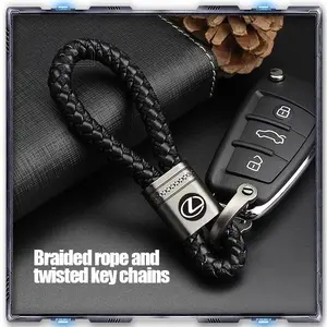 Hot-selling hand-woven leather car keychain, suitable for Lexus ES300 RX330 RX300 GS300 IS250 IS200 CT200h NX RX, Keychain Wristlet Strap