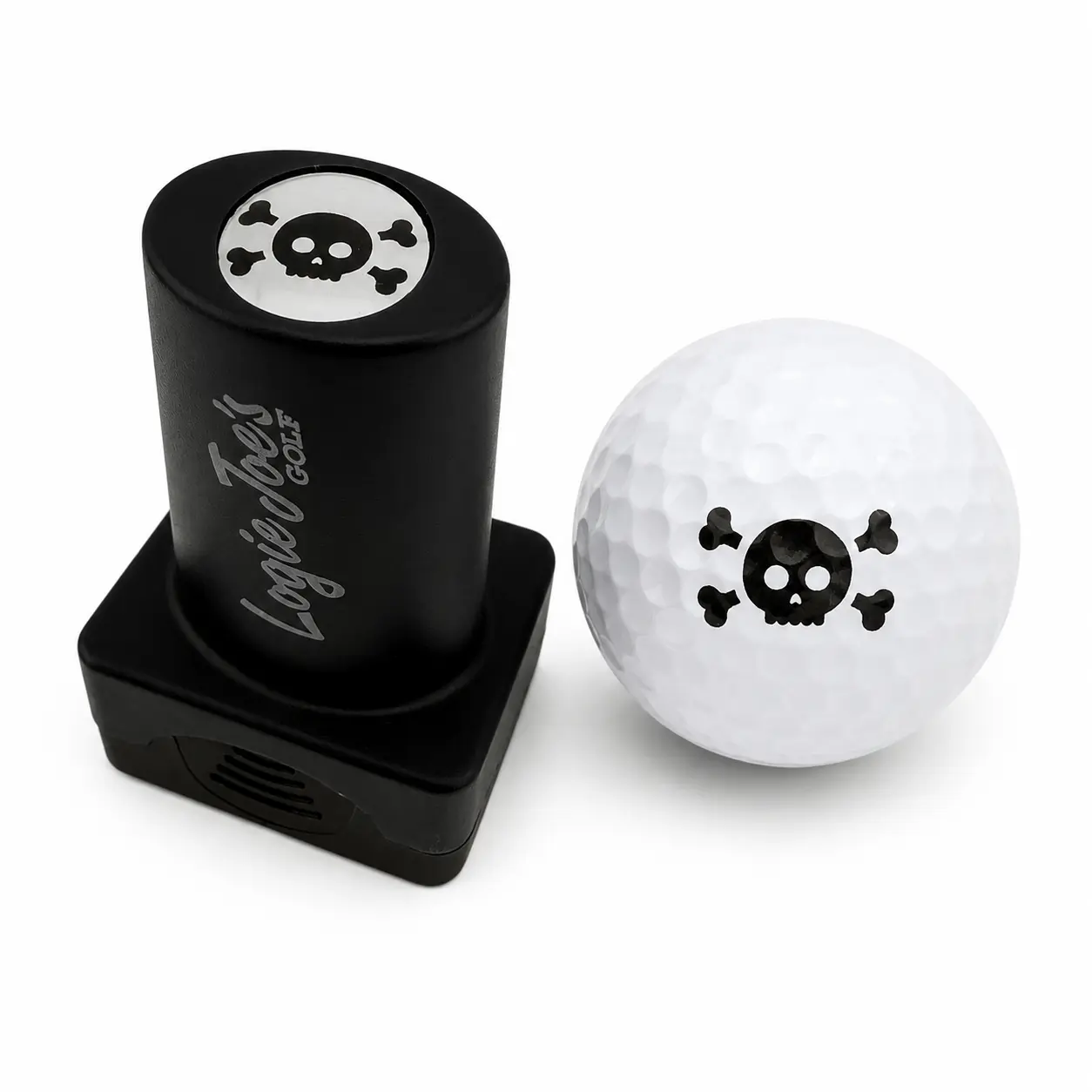 Skull & Bones Stamp | Quick-Dry Ink Stamper | Easy Ball Identification | Fun Golf Gift