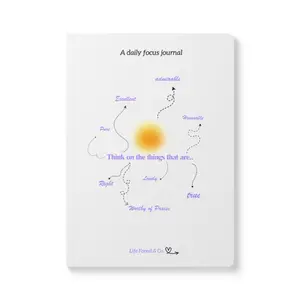 Daily focus Journal - Think on Good Things | Life Foreal Faith based Journal