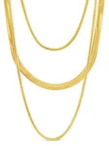 Everly Layered Herringbone Chain Necklace