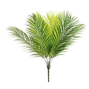 Artificial Palm Tree Pack, Fake Plants Plastic Greenery, Tropical Bushes Home Decor, Indoor Outdoor Decoration, Garden DIY Baskets Pots Filler
