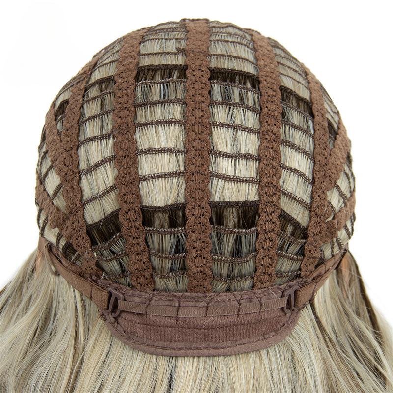 Amazon's best-selling wig, full head hairstyle, wavy curls, heat-resistant fiber, high-temperature silk wig for women