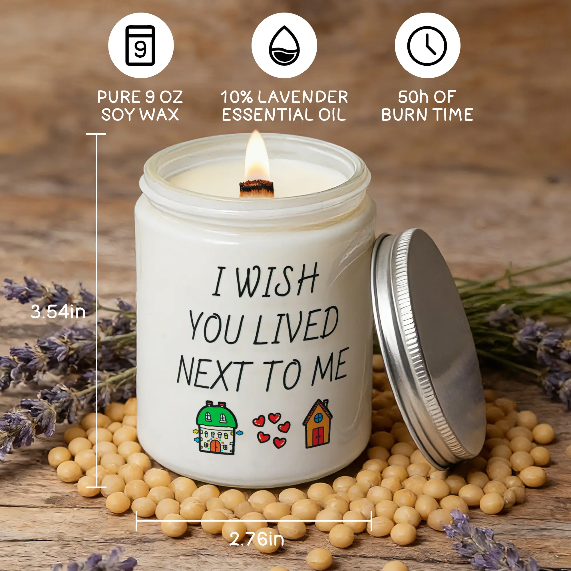 Soy Wax Scented Candle, Home Decor Accessories, Unique Gift for Women for Birthday Housewarming Occasions, Room Decor