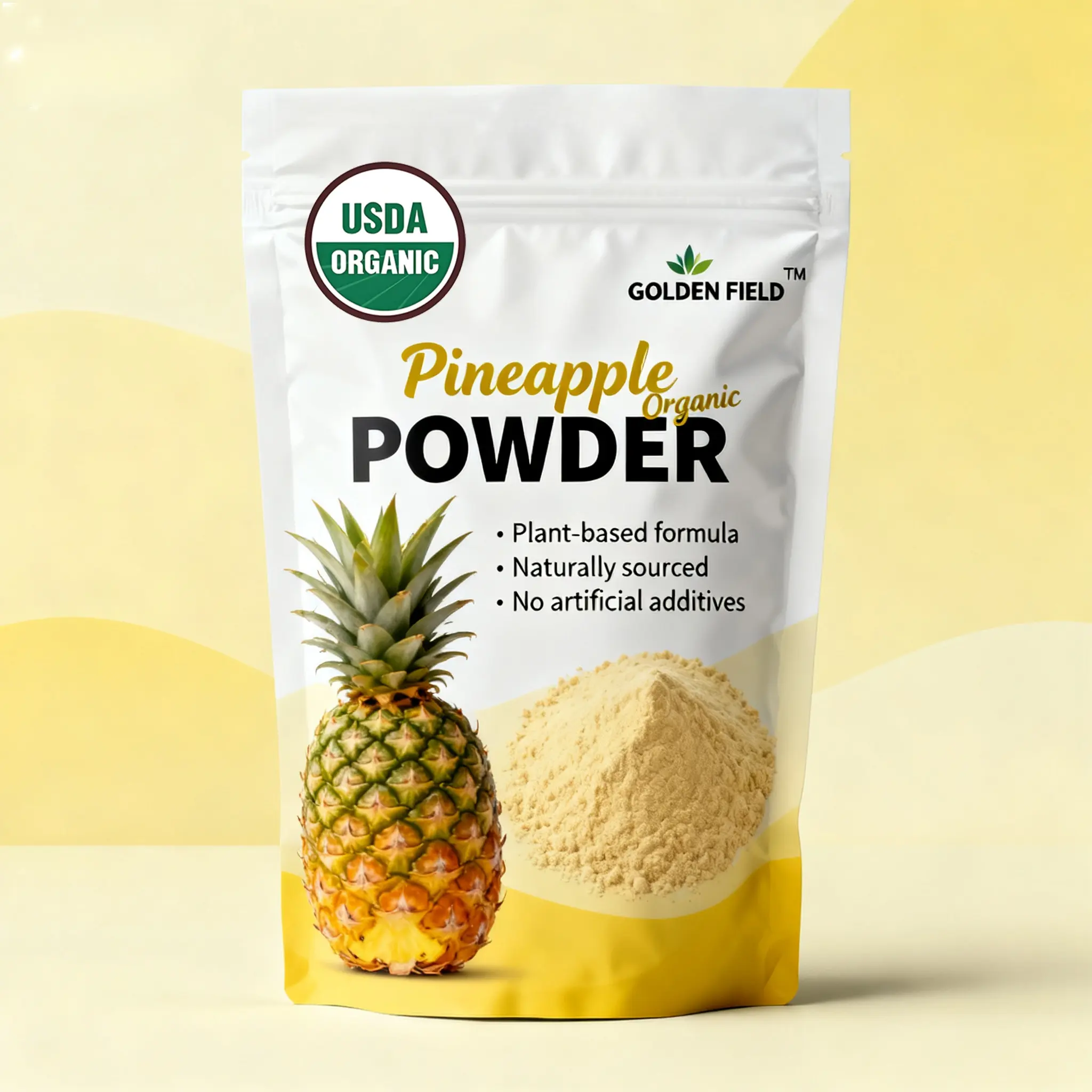 Organic Pineapple Powder, 6.35 oz Tangy Coreless Fruit for Glazes,Fruit Salads Organic Pineapple Powder, 6.35 oz Tangy Coreless Fruit for Glazes,Fruit Salads