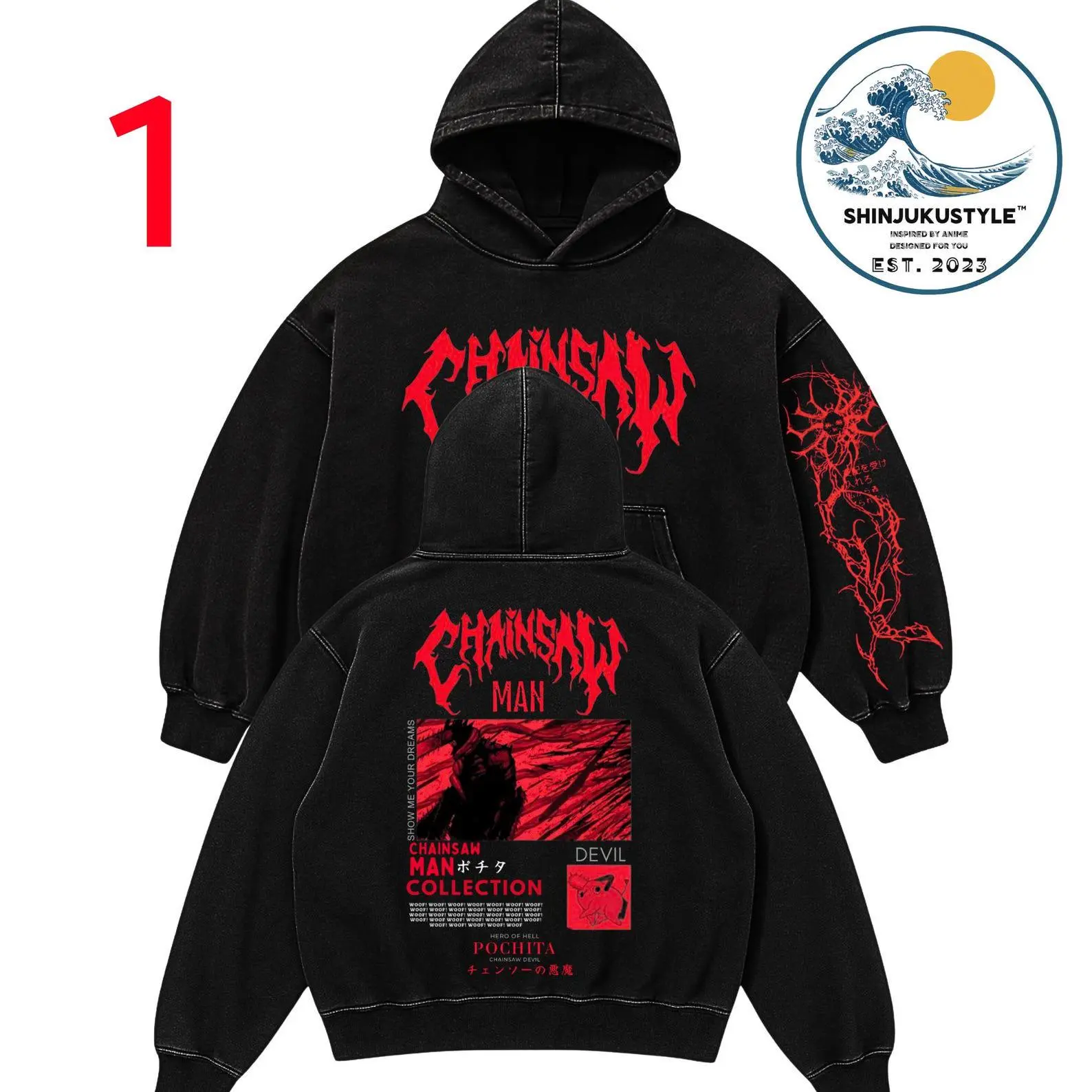 HOODIE | Chainsaw Man Movie Anime Shirt Hoodie Denji x Reze , Bomb Devil Arc.